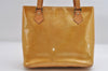 Authentic Louis Vuitton Vernis Houston Shoulder Hand Bag Yellow M91004 LV 7395I