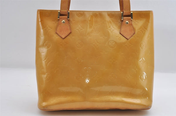 Authentic Louis Vuitton Vernis Houston Shoulder Hand Bag Yellow M91004 LV 7395I