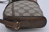 Auth GUCCI Web Sherry Line Shoulder Cross Bag GG PVC Leather Brown Junk 7396C