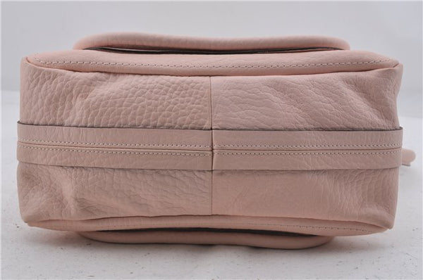 Authentic Chloe Paraty 2Way Shoulder Hand Bag Pink Beige 7396D