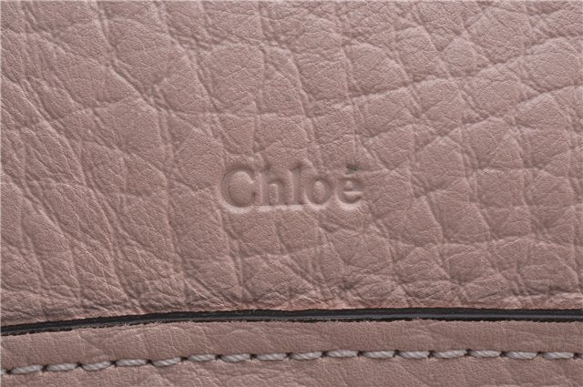 Authentic Chloe Paraty 2Way Shoulder Hand Bag Pink Beige 7396D