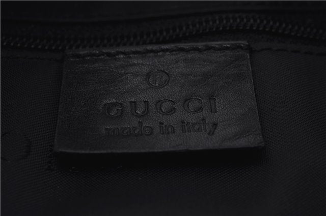 Authentic GUCCI Shoulder Hand Bag Purse Leather 0013814 Black 7399C