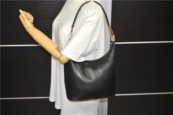 Authentic GUCCI Shoulder Hand Bag Purse Leather 0013814 Black 7399C