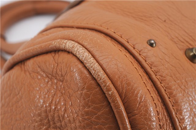 Authentic Chloe Paddington Leather Hand Bag Brown 7399D
