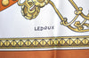 Authentic HERMES Carre 90 Scarf "PRESENTATION DE CHEVAVX" Silk Brown 7399I