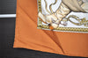 Authentic HERMES Carre 90 Scarf "PRESENTATION DE CHEVAVX" Silk Brown 7399I