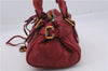 Authentic Chloe Paddington Leather Shoulder Hand Bag Red 7400D