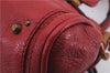 Authentic Chloe Paddington Leather Shoulder Hand Bag Red 7400D