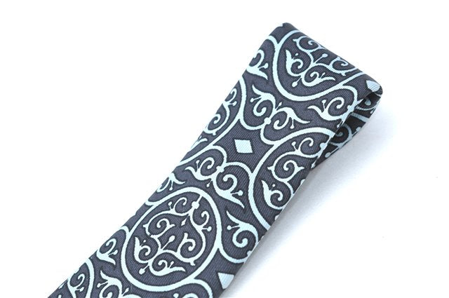 Authentic HERMES Tie Necktie Pattern Silk Light Blue Box 7402B