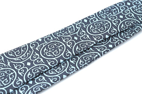 Authentic HERMES Tie Necktie Pattern Silk Light Blue Box 7402B