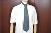 Authentic HERMES Tie Necktie Pattern Silk Light Blue Box 7402B