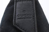 Auth GUCCI Shoulder Cross Body Bag GG Canvas Punching Leather 145857 Black 7402C