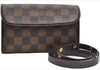 Authentic Louis Vuitton Damier Pochette Florentine S Waist Bag N51856 LV 7404E