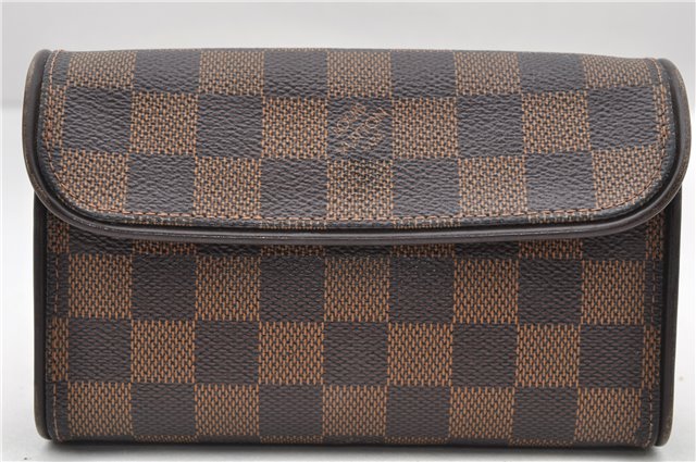 Authentic Louis Vuitton Damier Pochette Florentine S Waist Bag N51856 LV 7404E