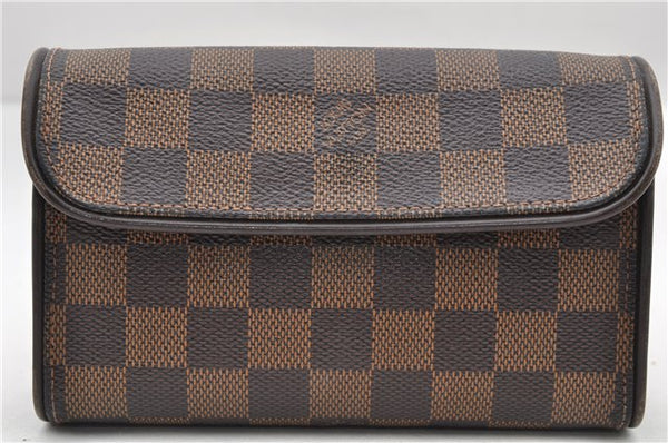 Authentic Louis Vuitton Damier Pochette Florentine S Waist Bag N51856 LV 7404E
