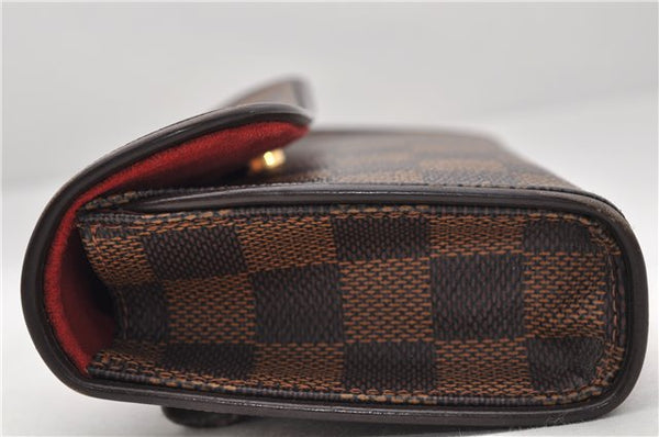 Authentic Louis Vuitton Damier Pochette Florentine S Waist Bag N51856 LV 7404E