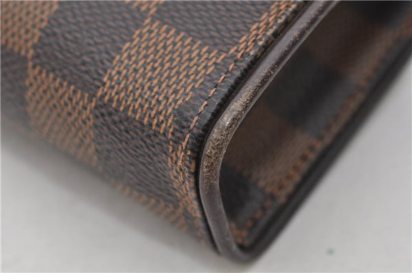 Authentic Louis Vuitton Damier Pochette Florentine S Waist Bag N51856 LV 7404E