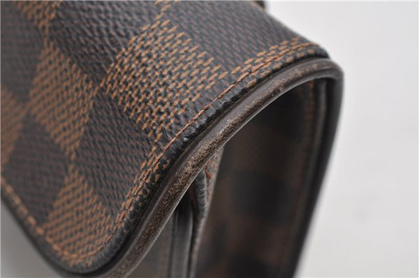 Authentic Louis Vuitton Damier Pochette Florentine S Waist Bag N51856 LV 7404E