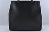 Authentic GUCCI Bamboo Tote Hand Bag Leather 0021059 Black 7405C