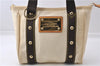Authentic Louis Vuitton Antigua Cabas PM Hand Bag White Brown M40039 LV 7405D
