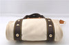 Authentic Louis Vuitton Antigua Cabas PM Hand Bag White Brown M40039 LV 7405D
