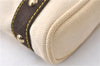 Authentic Louis Vuitton Antigua Cabas PM Hand Bag White Brown M40039 LV 7405D