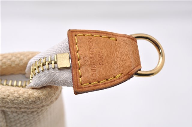 Authentic Louis Vuitton Antigua Cabas PM Hand Bag White Brown M40039 LV 7405D