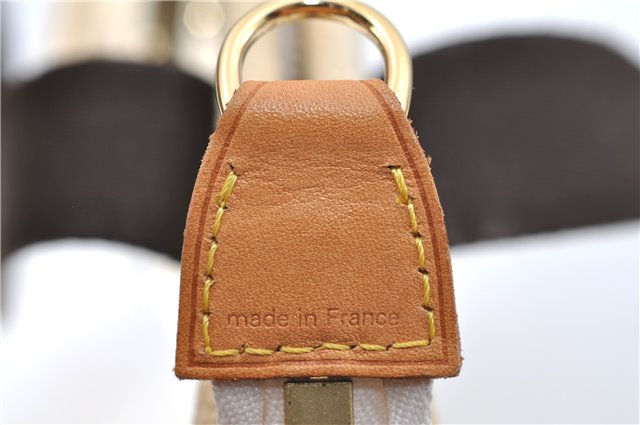 Authentic Louis Vuitton Antigua Cabas PM Hand Bag White Brown M40039 LV 7405D