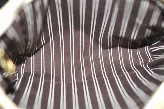 Authentic Louis Vuitton Antigua Cabas PM Hand Bag White Brown M40039 LV 7405D