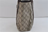 Authentic GUCCI Hand Bag Purse GG PVC Leather 141976 Brown 7407C