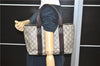 Authentic GUCCI Hand Bag Purse GG PVC Leather 141976 Brown 7407C