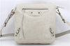 BALENCIAGA Classic The Men's Day Shoulder Cross Bag Leather 141175 Ivory 7407D
