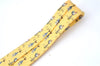 Authentic HERMES Necktie Chicken Home Pattern Silk Yellow Box 7408B