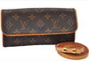 Authentic Louis Vuitton Monogram Pochette Twin PM Shoulder Bag M51854 LV 7413E