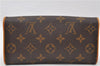 Authentic Louis Vuitton Monogram Pochette Twin PM Shoulder Bag M51854 LV 7413E