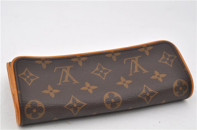 Authentic Louis Vuitton Monogram Pochette Twin PM Shoulder Bag M51854 LV 7413E