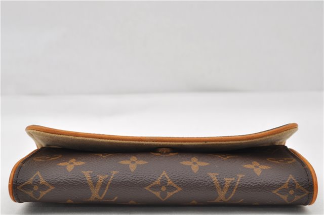 Authentic Louis Vuitton Monogram Pochette Twin PM Shoulder Bag M51854 LV 7413E