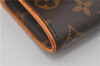 Authentic Louis Vuitton Monogram Pochette Twin PM Shoulder Bag M51854 LV 7413E