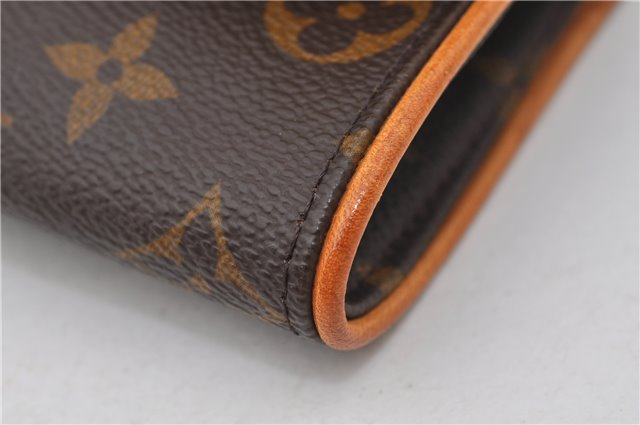 Authentic Louis Vuitton Monogram Pochette Twin PM Shoulder Bag M51854 LV 7413E