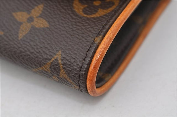 Authentic Louis Vuitton Monogram Pochette Twin PM Shoulder Bag M51854 LV 7413E