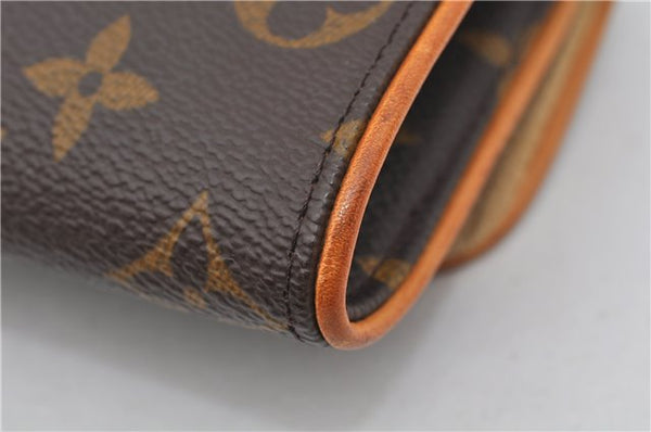 Authentic Louis Vuitton Monogram Pochette Twin PM Shoulder Bag M51854 LV 7413E