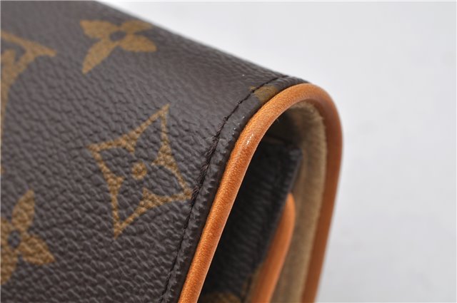 Authentic Louis Vuitton Monogram Pochette Twin PM Shoulder Bag M51854 LV 7413E