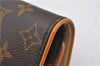 Authentic Louis Vuitton Monogram Pochette Twin PM Shoulder Bag M51854 LV 7413E
