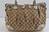 Auth GUCCI Sukey 2Way Shoulder Hand Bag GG Canvas Leather 247902 Brown 7417C