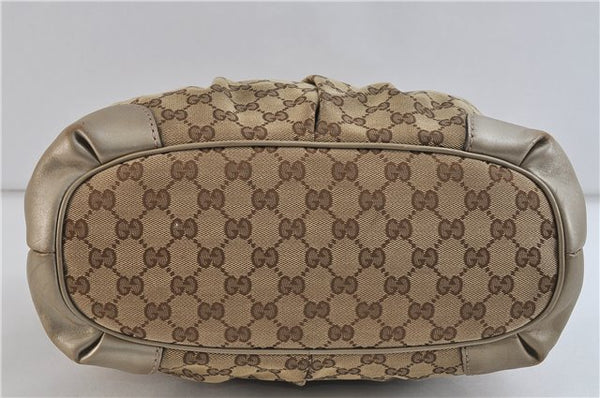 Auth GUCCI Sukey 2Way Shoulder Hand Bag GG Canvas Leather 247902 Brown 7417C