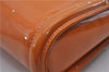 Authentic GUCCI Shoulder Hand Bag Purse Enamel Suede Orange Junk 7419C