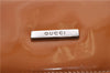 Authentic GUCCI Shoulder Hand Bag Purse Enamel Suede Orange Junk 7419C