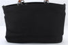 Authentic GUCCI Bamboo Tote Hand Bag Nylon Leather Black 7422C