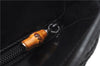 Authentic GUCCI Bamboo Tote Hand Bag Nylon Leather Black 7422C