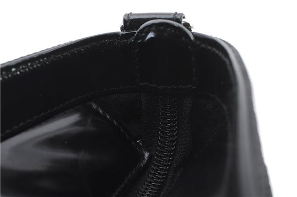 Authentic GUCCI Bamboo Tote Hand Bag Nylon Leather Black 7422C